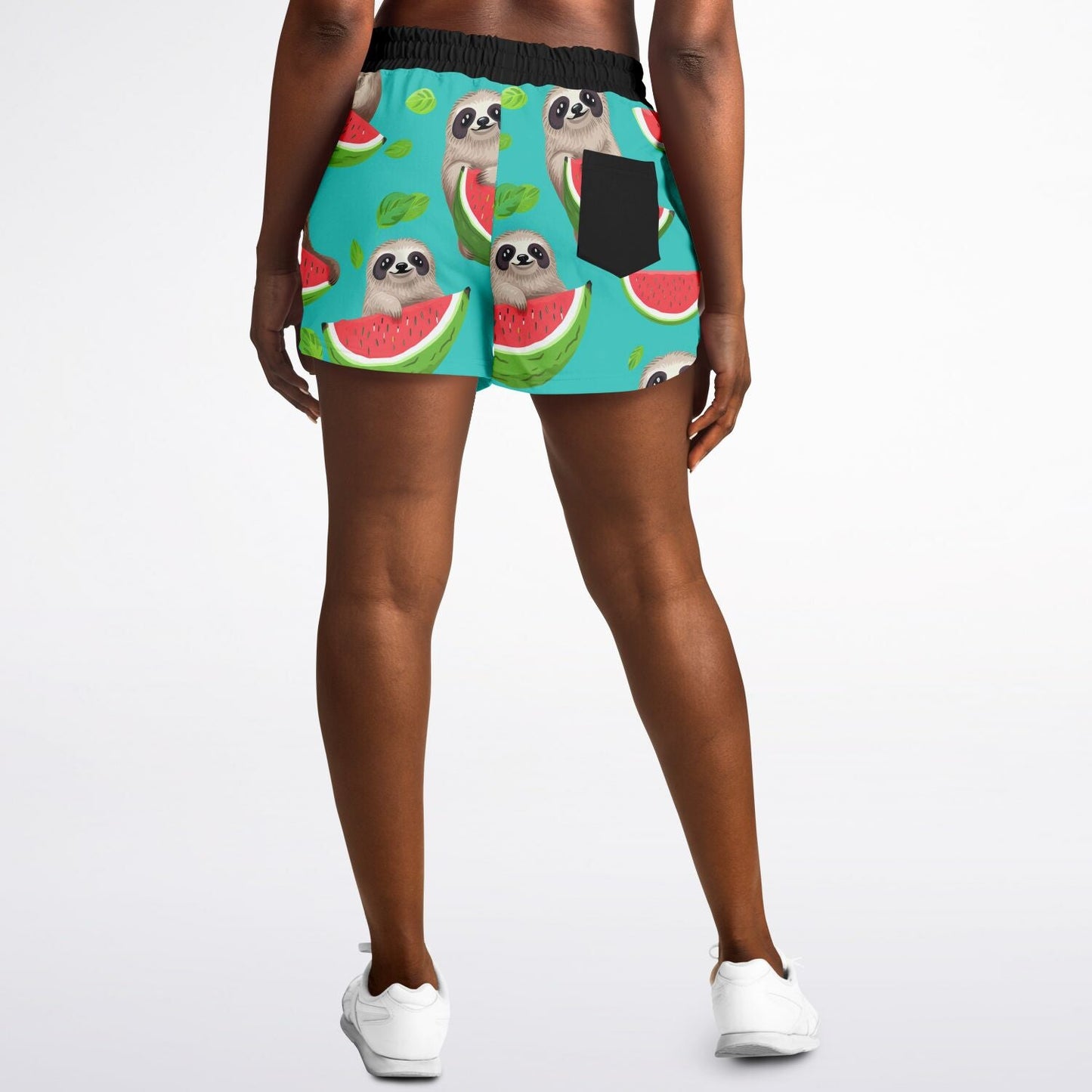 Subliminator Athletic Loose Shorts - AOP Loose Shorts - Tropical Sloth Matching Pet and Owner Apparel