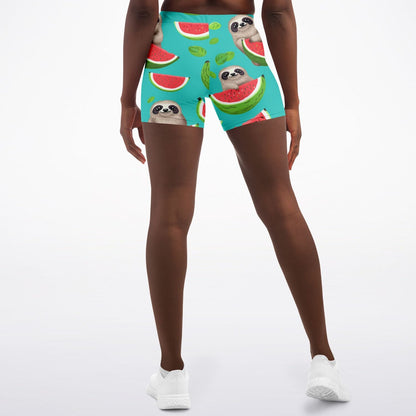 Subliminator Legging Shorts - AOP Legging Shorts - Tropical Sloth Matching Pet and Owner Apparel