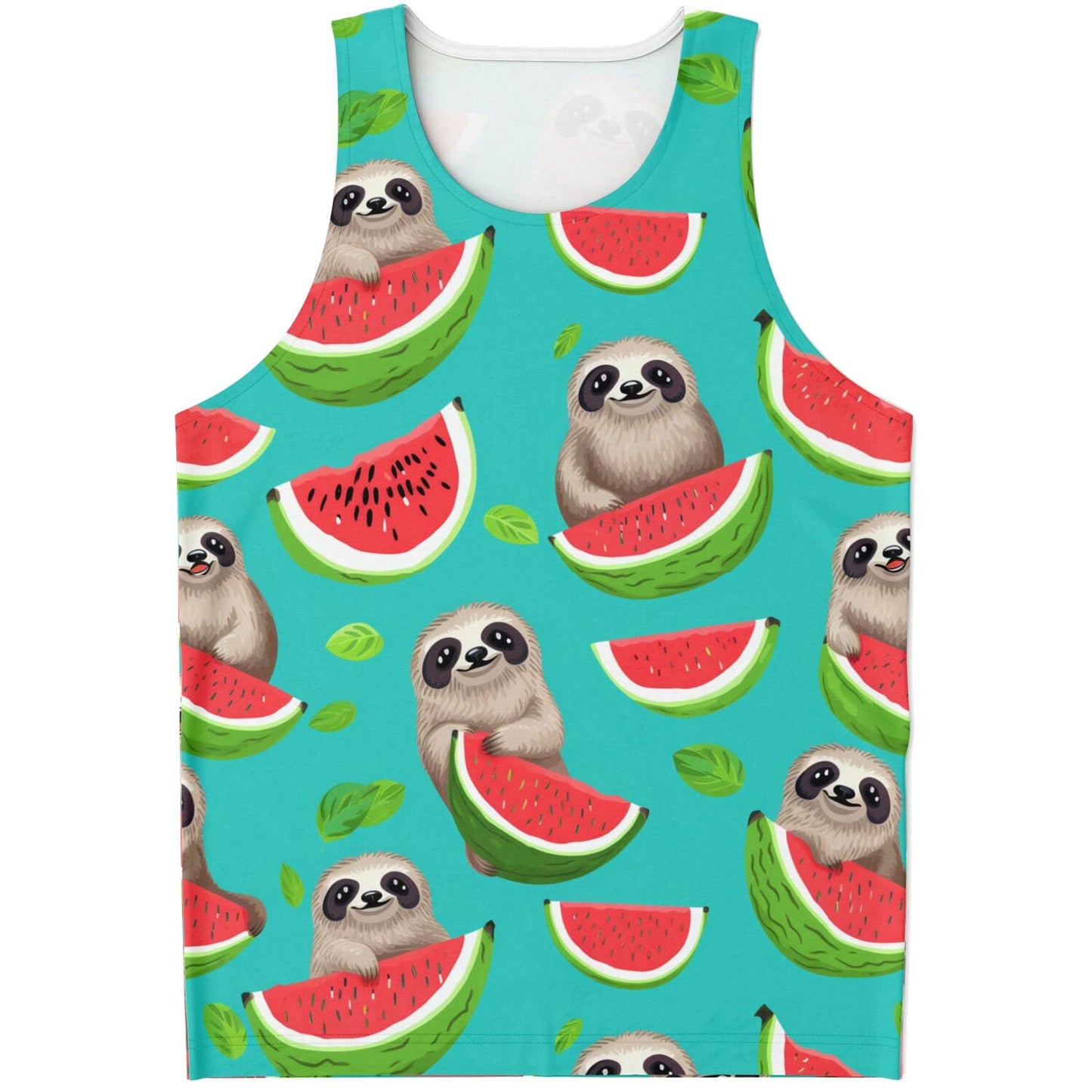 Subliminator Unisex Tank Top - AOP XS Women Tank Top - AOP - Tropical Sloth Matching Pet and Owner Apparel