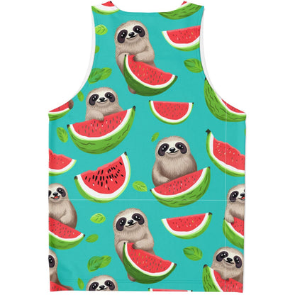 Subliminator Unisex Tank Top - AOP Women Tank Top - AOP - Tropical Sloth Matching Pet and Owner Apparel