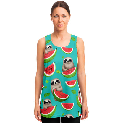 Subliminator Unisex Tank Top - AOP Women Tank Top - AOP - Tropical Sloth Matching Pet and Owner Apparel