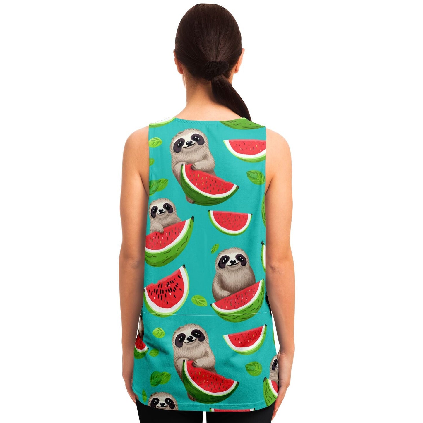 Subliminator Unisex Tank Top - AOP Women Tank Top - AOP - Tropical Sloth Matching Pet and Owner Apparel