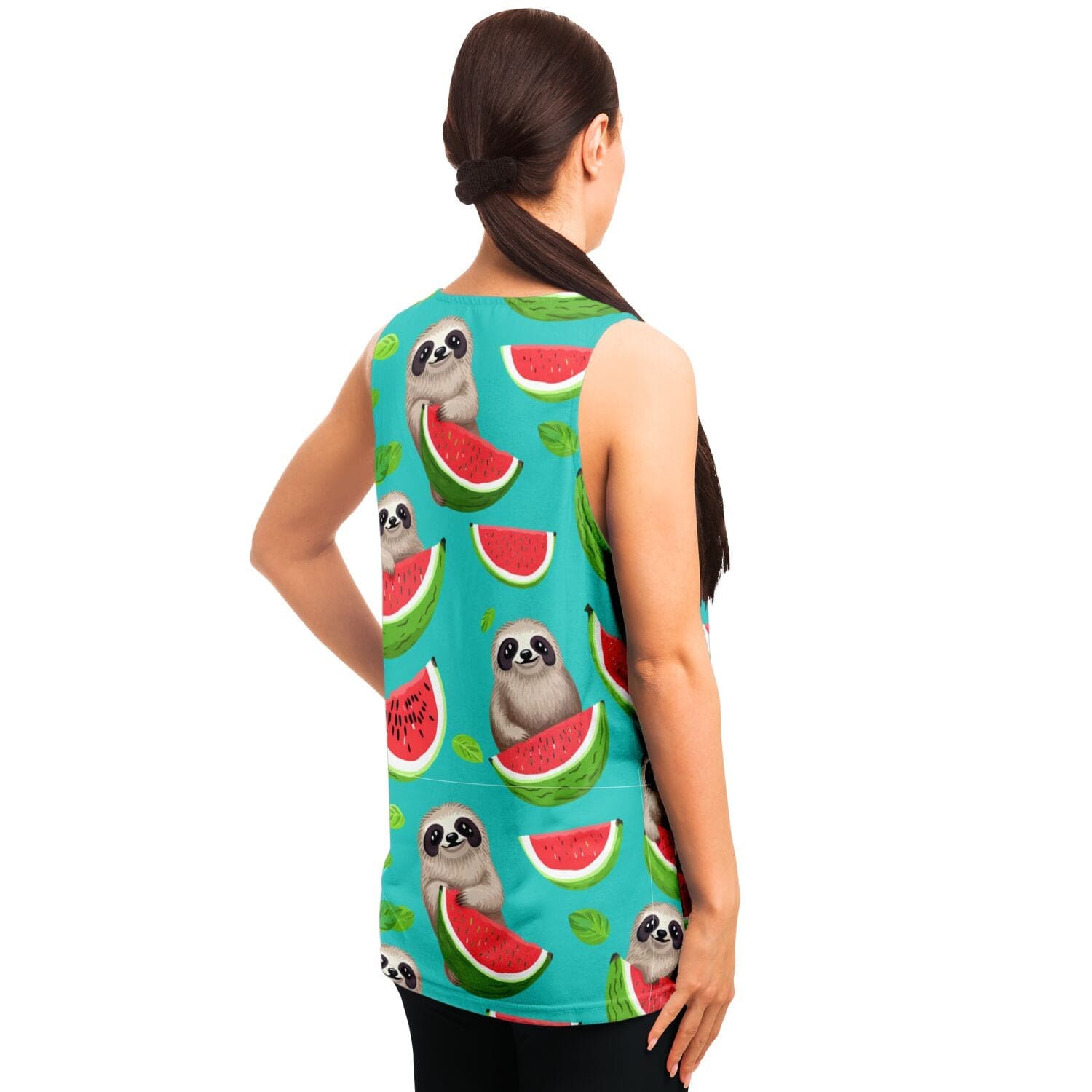 Subliminator Unisex Tank Top - AOP Women Tank Top - AOP - Tropical Sloth Matching Pet and Owner Apparel