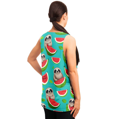 Subliminator Unisex Tank Top - AOP Women Tank Top - AOP - Tropical Sloth Matching Pet and Owner Apparel