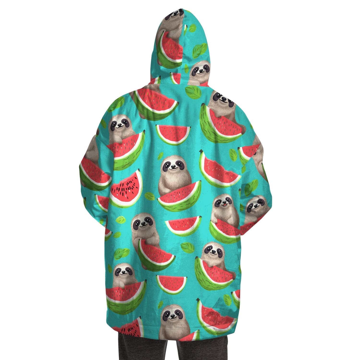 Subliminator Snug Hoodie - AOP One size Men's Snug Hoodie - AOP - Tropical Sloth Matching Pet and Owner Apparel