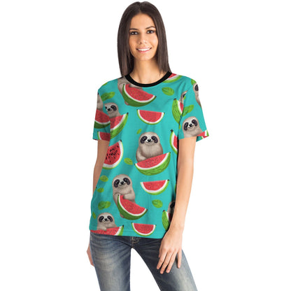 Subliminator T-shirt Women's T-shirt - Tropical Sloth Matching Pet and Owner Apparel