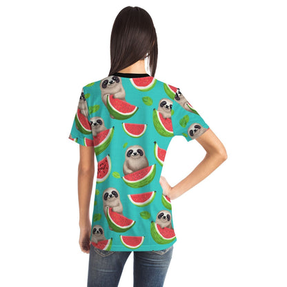 Subliminator T-shirt Women's T-shirt - Tropical Sloth Matching Pet and Owner Apparel