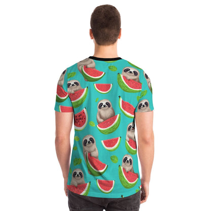 Subliminator T-shirt Men's T-shirt - Tropical Sloth Matching Pet and Owner Apparel