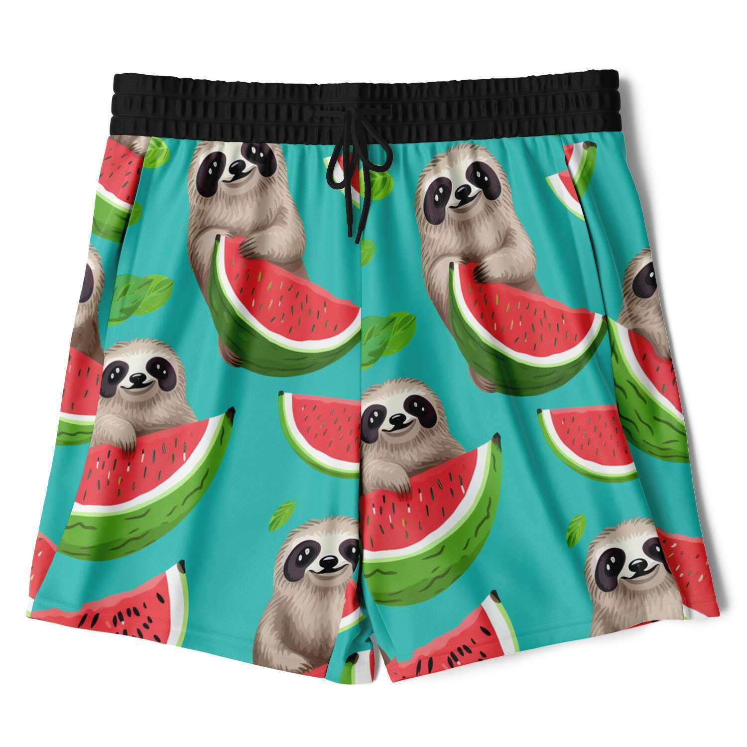 Subliminator Men's 2-in-1 Shorts - AOP XS Men's 2-in-1 Shorts - AOP - Tropical Sloth Matching Pet and Owner Apparel