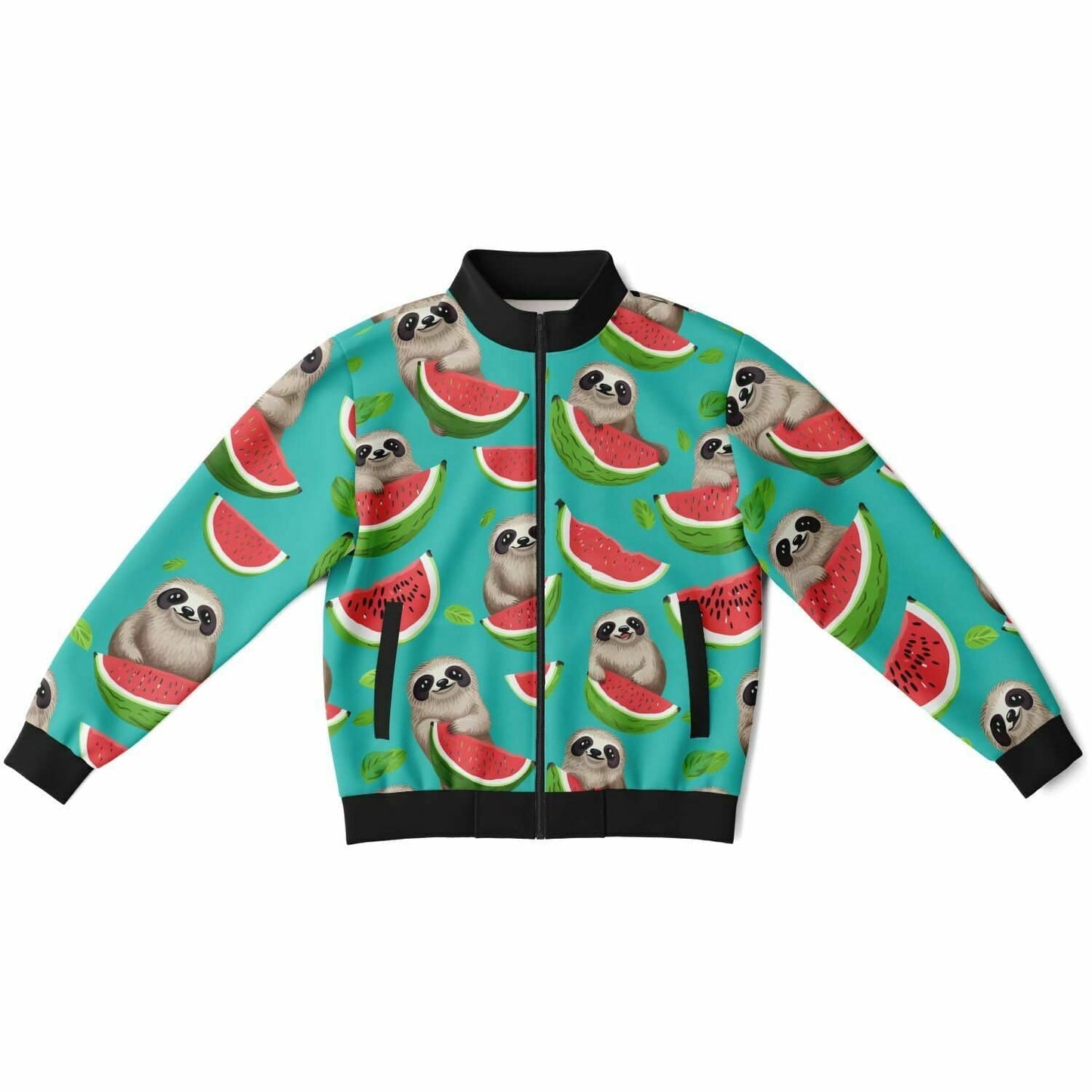 Subliminator Track Jacket - AOP Womens Track Jacket - AOP - Tropical Sloth Matching Pet and Owner Apparel