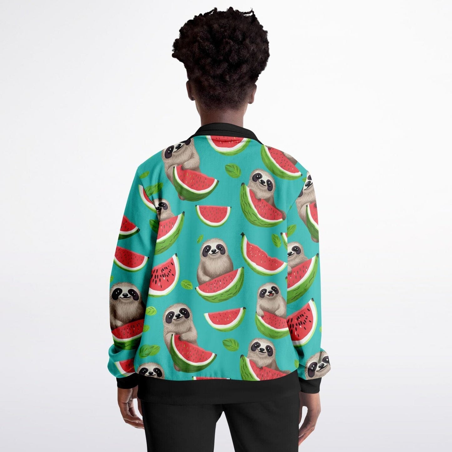 Subliminator Track Jacket - AOP Womens Track Jacket - AOP - Tropical Sloth Matching Pet and Owner Apparel