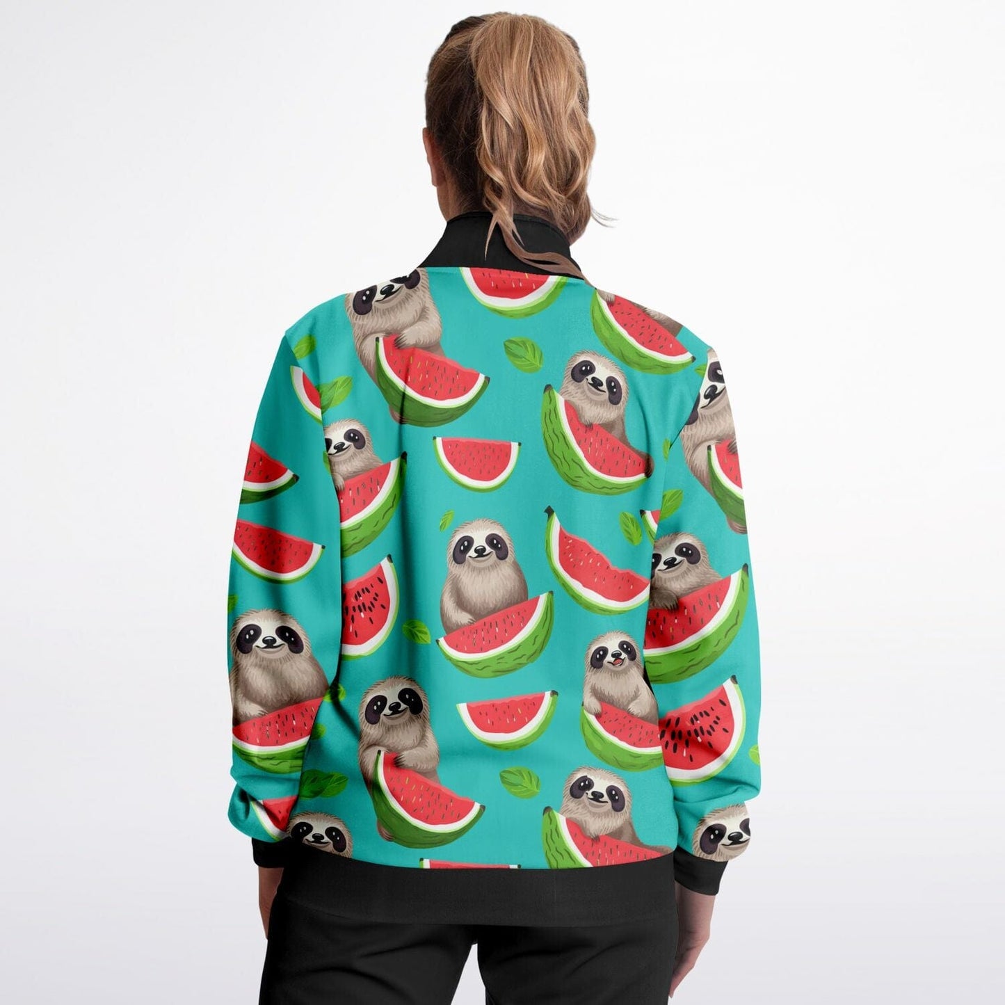 Subliminator Track Jacket - AOP Womens Track Jacket - AOP - Tropical Sloth Matching Pet and Owner Apparel