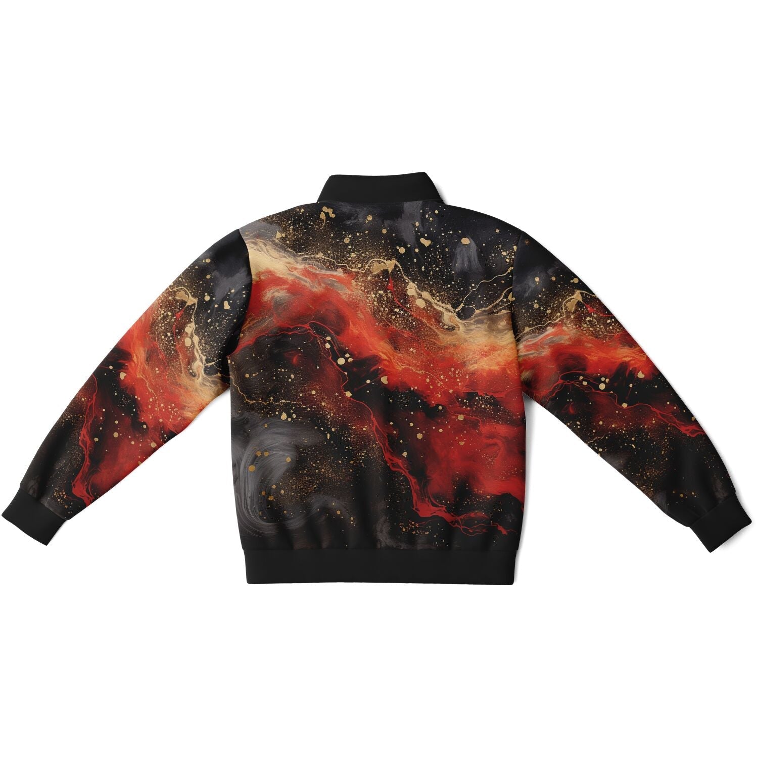 Subliminator Track Jacket - AOP Track Jacket - AOP - Men's Pour Paint Red and Black Matching Pet and Owner Apparel