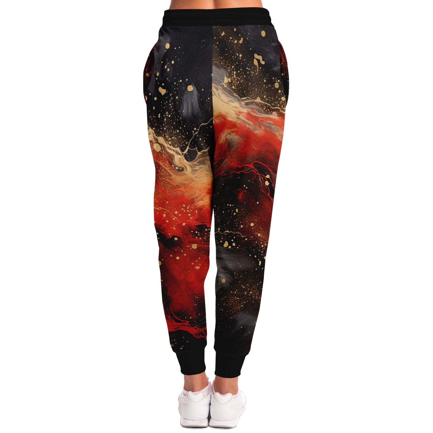 Subliminator Fashion Jogger - AOP Women's Fashion Jogger - AOP - Pour Paint Red and Gold Matching Pet and Owner Apparel