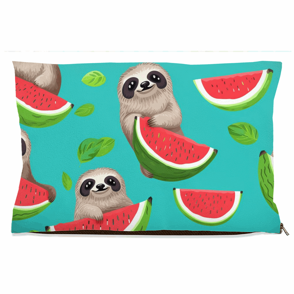 Treasure Tails Fleece / 18x28 inch Dog Beds - Tropical Sloth Matching Pet and Owner Apparel