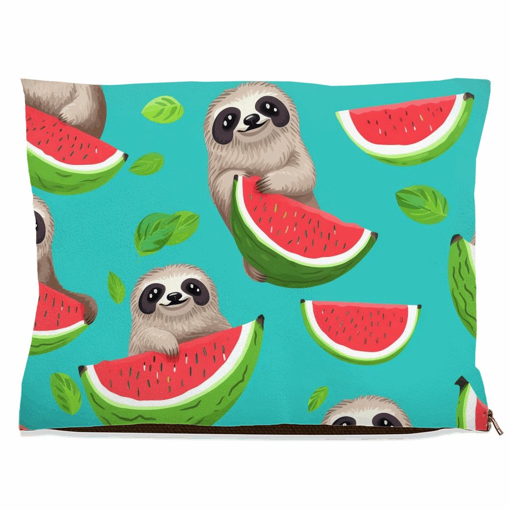 Treasure Tails Fleece / 30x40 inch Dog Beds - Tropical Sloth Matching Pet and Owner Apparel