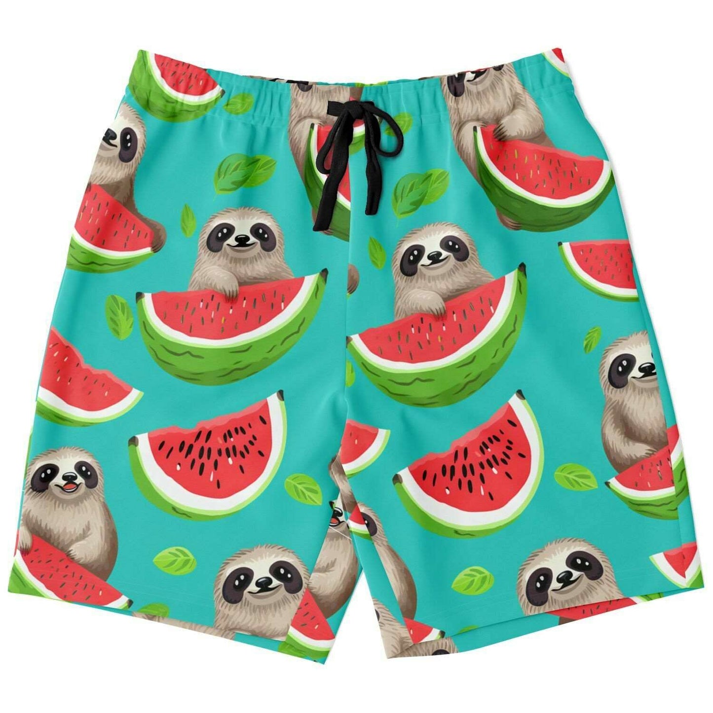 Subliminator Athletic Long Shorts - AOP Long Shorts - Tropical Sloth Matching Pet and Owner Apparel