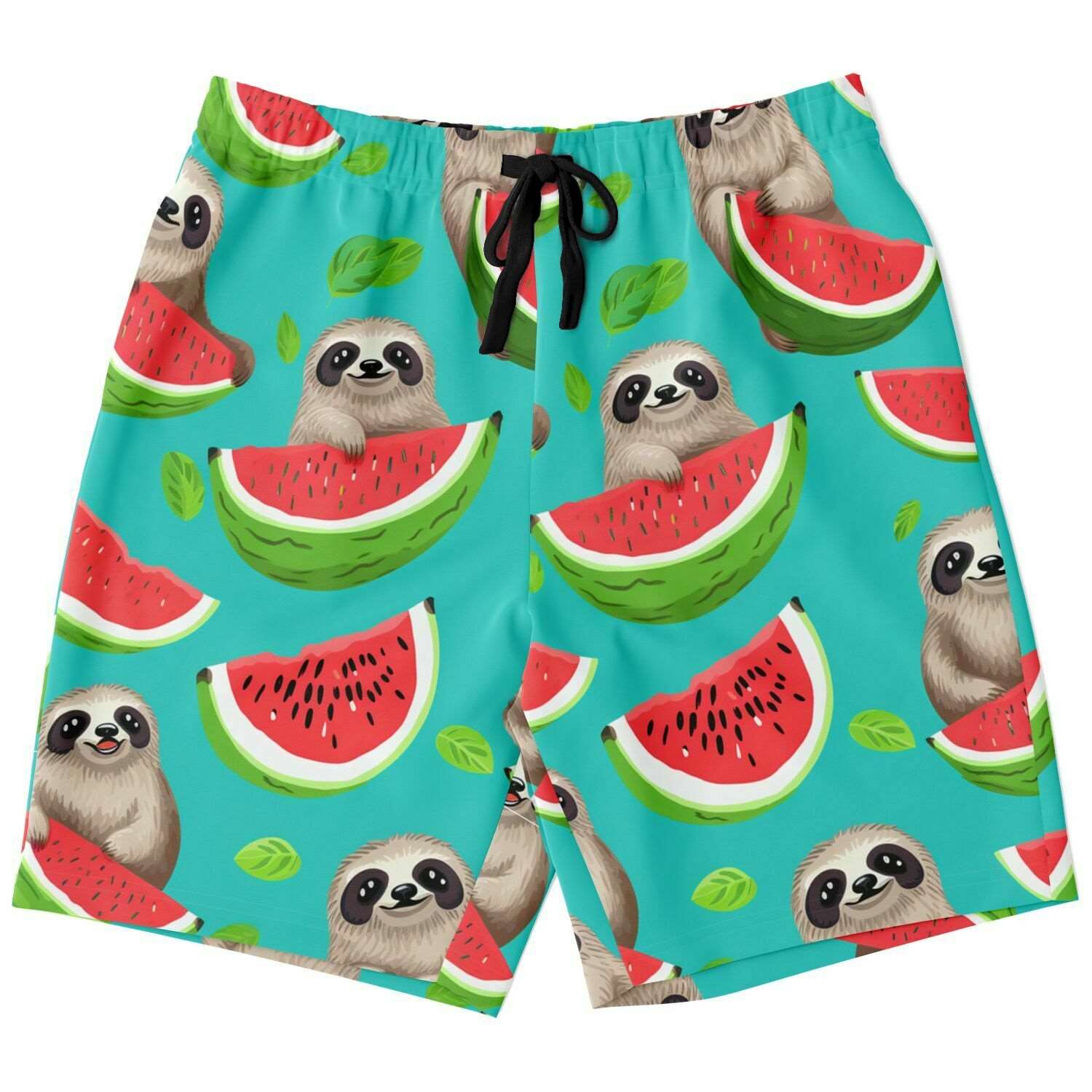 Subliminator Athletic Long Shorts - AOP Long Shorts - Tropical Sloth Matching Pet and Owner Apparel