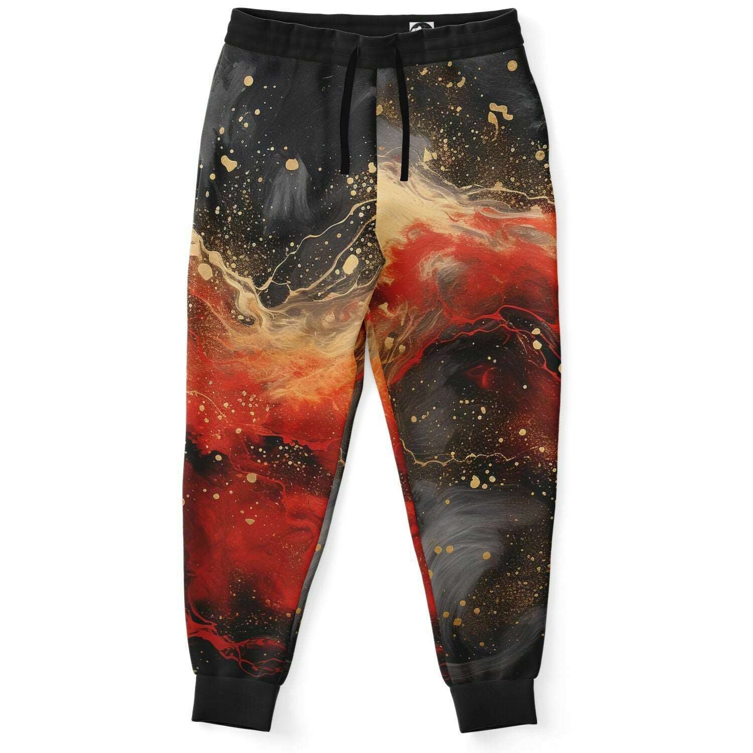 Subliminator Fashion Jogger - AOP Men's Fashion Jogger - AOP - Pour Paint Red and Gold Matching Pet and Owner Apparel