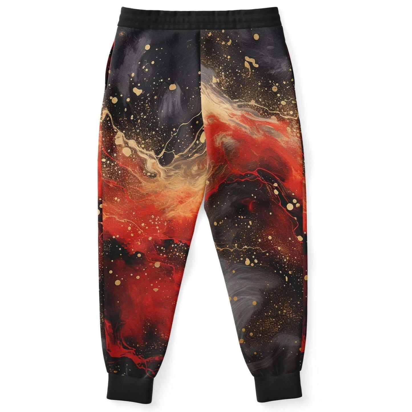 Subliminator Fashion Jogger - AOP Men's Fashion Jogger - AOP - Pour Paint Red and Gold Matching Pet and Owner Apparel