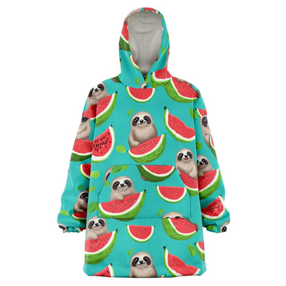 Subliminator Snug Hoodie - AOP One size Men's Snug Hoodie - AOP - Tropical Sloth Matching Pet and Owner Apparel