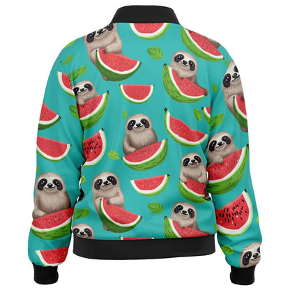 Subliminator Track Jacket - AOP Mens Track Jacket - AOP - Tropical Sloth Matching Pet and Owner Apparel