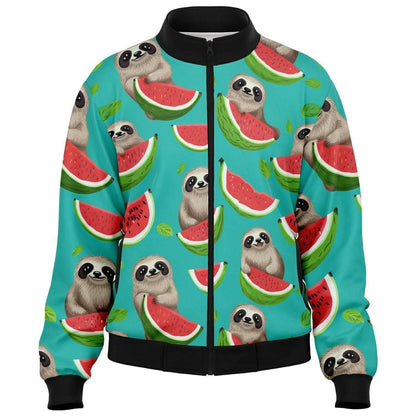 Subliminator Track Jacket - AOP Mens Track Jacket - AOP - Tropical Sloth Matching Pet and Owner Apparel