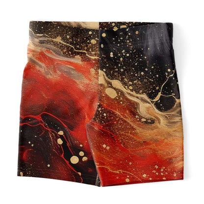 Subliminator Legging Shorts - AOP XS Women's Legging Shorts - AOP - Pour Paint Red and Black Matching Pet and Owner Apparel