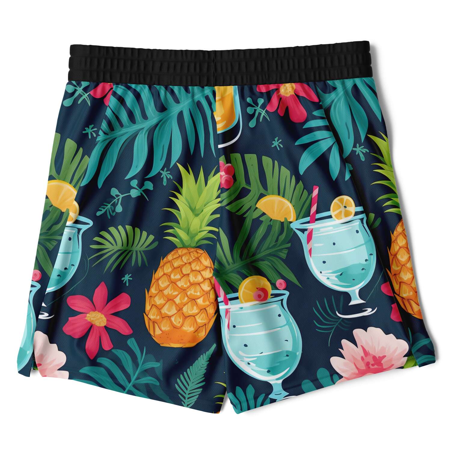 Subliminator Men's 2-in-1 Shorts - AOP XS Men's 2-in-1 Shorts - AOP - Cocktails and Pineapples Matching Pet and Owner Apparel