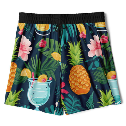 Subliminator Men's 2-in-1 Shorts - AOP Men's 2-in-1 Shorts - AOP - Cocktails and Pineapples Matching Pet and Owner Apparel